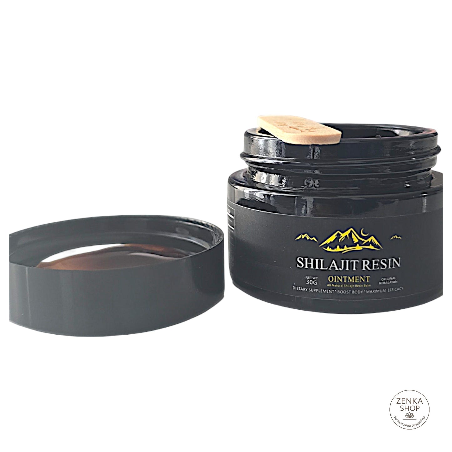 shilajit-fiche-produit-pot-ouvert-cuillère-doseuse