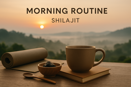 🌅 Morning Routine : Commencer la journée avec le Shilajit pour énergie, clarté et ancrage