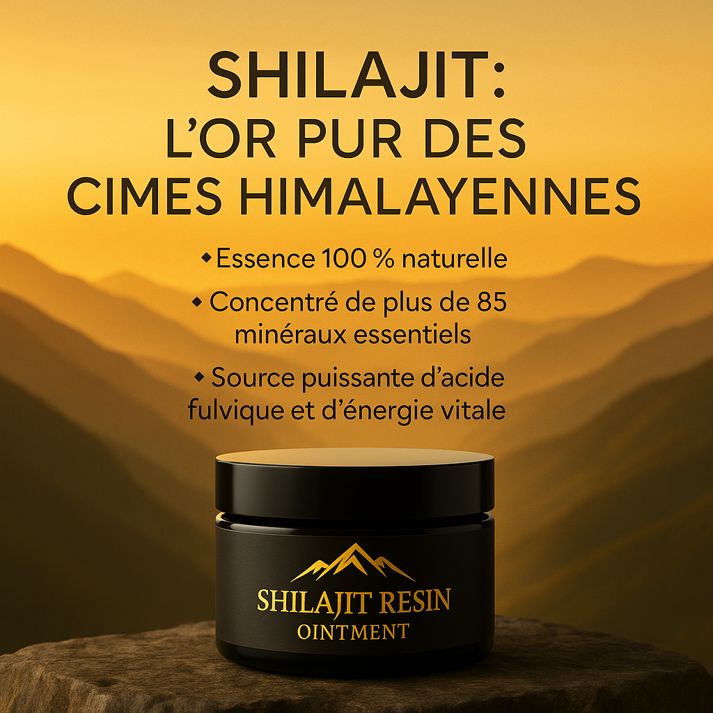 Résine de Shilajit pure grade GOLD