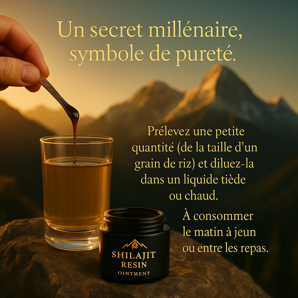 Résine de Shilajit pure grade GOLD